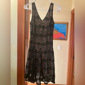 bar III black lace dress